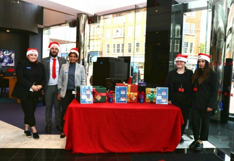 Metro Bank?s Reading store is collecting donations in store to help support Berkshire Women's Aid; Sophie, Yannis, Cathy, Ellie and Labika Picture: Dijana Capan/DVision Images