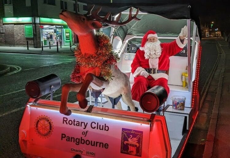 The Rotary Club of Pangbourne is taking Santa on a tour of West Berkshire in the run-up to Christmas