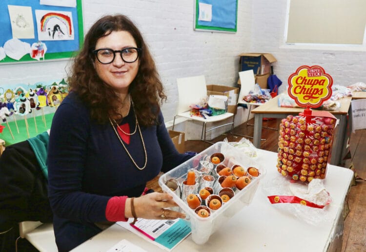 Reading Today 9th December 2023; Redlands School Christmas fair; Francesca with the carrot noses Picture: Dijana Capan/Dvision Images