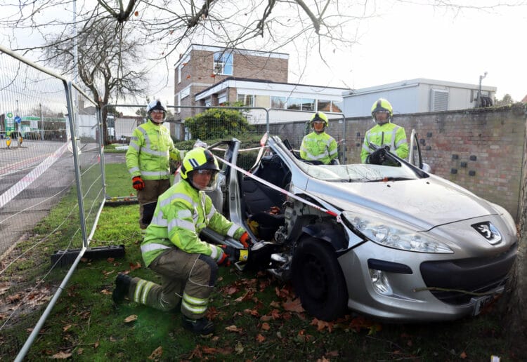 Don't drink and drive this Christmas is the warning as illustrated in this visual mock-up of a fatal collision Picture: Royal Berkshire Fire and Rescue Service
