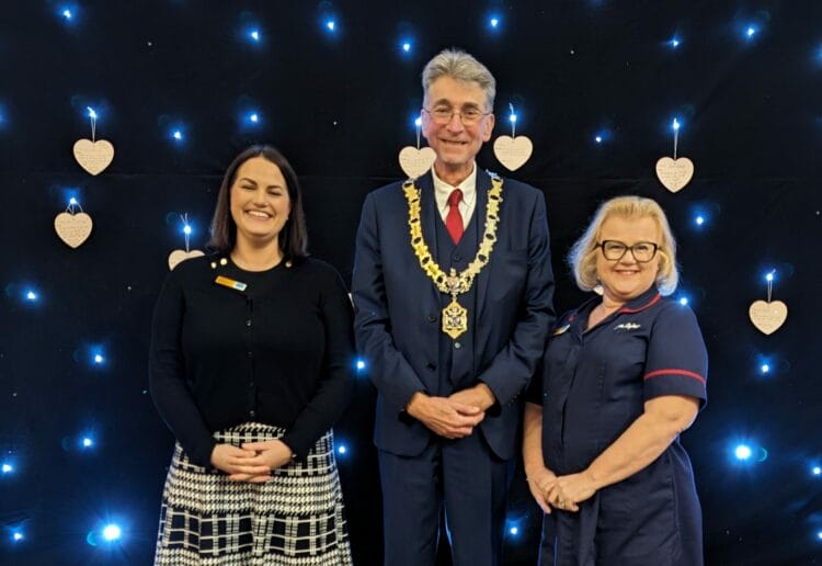 Fern Hayes, Cllr Tony Page, and Sarah Johnston. Picture: Sue Ryder Duchess of Kent Hospice