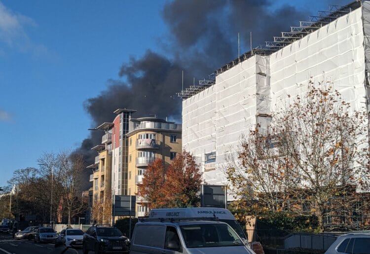 A fire broke out in One Station Hill on Thursday, November 23 Pictures: Jake Clothier