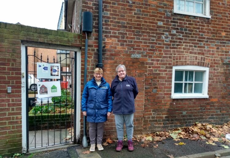 Sally Leonard and Pat Almond outside the Safe Hub in Reading town centre. Picture: Local Democracy Reporting Service