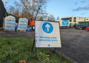 The entrance to Thames Water's bottled water station in The Meadway.