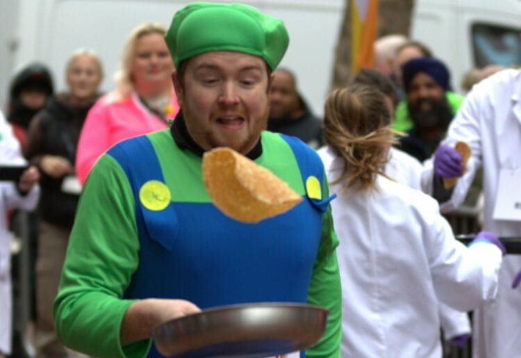 Launchpad's annual Pancake Race returns to Broad Street on Tuesday, February 13. Picture: Dan Blackham