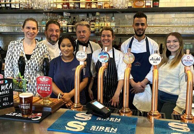 The teanm at The Narrowboat in Reading are backing the Long Live The Local campaign Picture: Phil Creighton