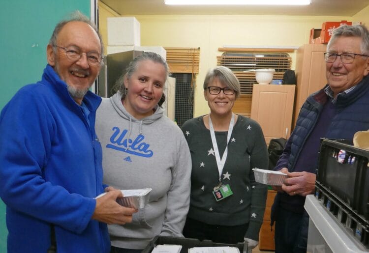 SHARE Woodley and The Rotary Club of Maiden Erlegh working together to provide frozen meals to people in need last year. Picture: The Rotary Club of Maiden Erlegh