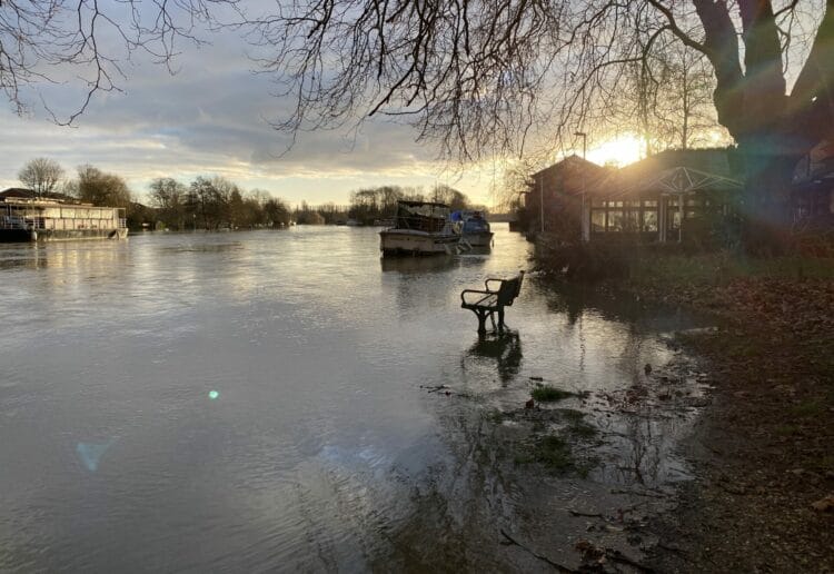 Water levels on the River Thames have reached record levels Picture: Phil Creighton