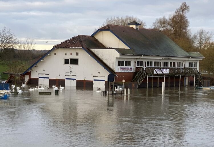 Rivermead is underwater as the River Thames burst its banks Picture: Phil Creighton