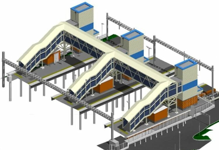 A CGI image showing the proposed lifts that will be installed at Tilehurst station Picture: Dyer & Butler