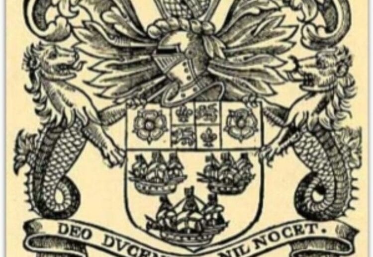 Part of the Coat of arms of East India Company 1600-1709 Picture: Bharata-indstar via Wikimedia Commons