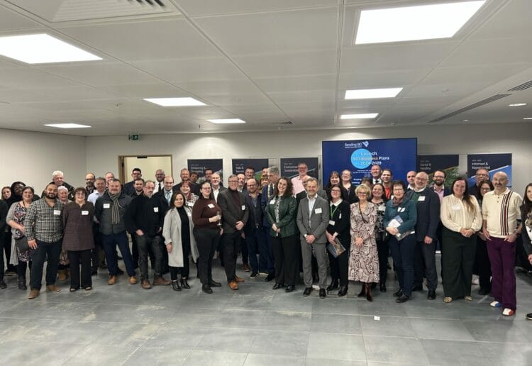 Representatives from businesses around Reading join Reading's Economy and Destination Agency as they lauch the campaign to renew the town's Business Improvement Districts. Picture: REDA