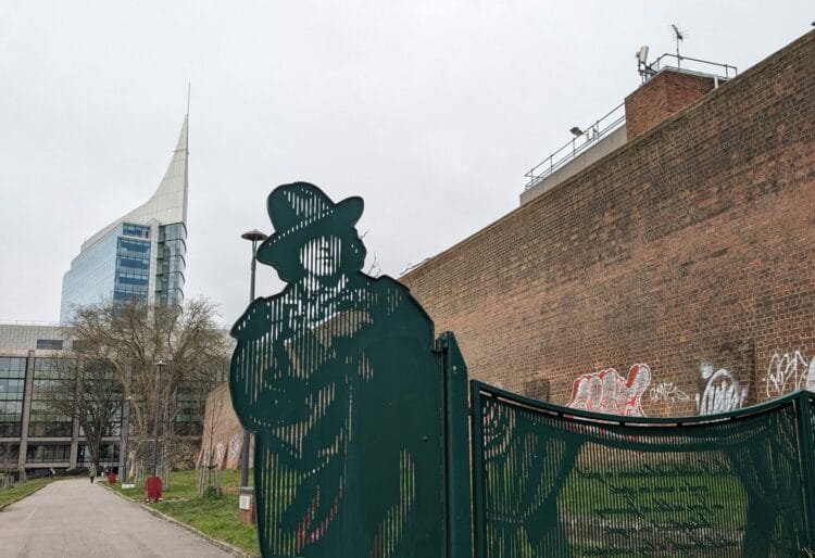 The Victorian jail is obscured by a large wall aimed at keeping prisoners within its walled gardens
