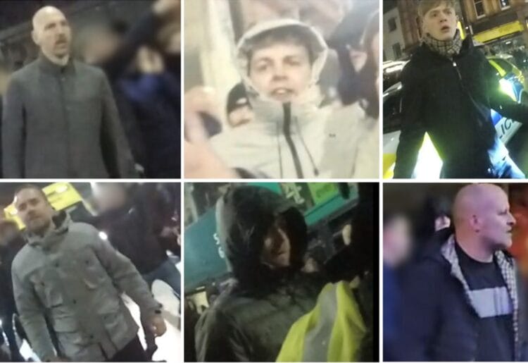 Police are looking to speak to the people pictured following a pub brawl in Reading on December 12, 2023.