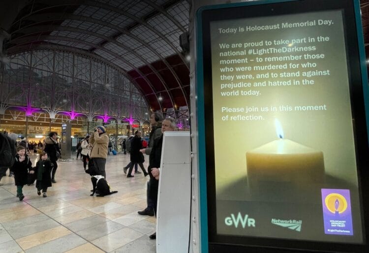 Paddington Station on Holocaust Memorial Day last year Picture: GWR