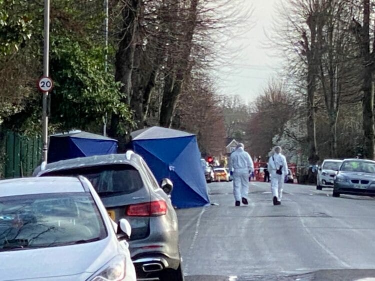 Forensic police are on Addington Road in Reading