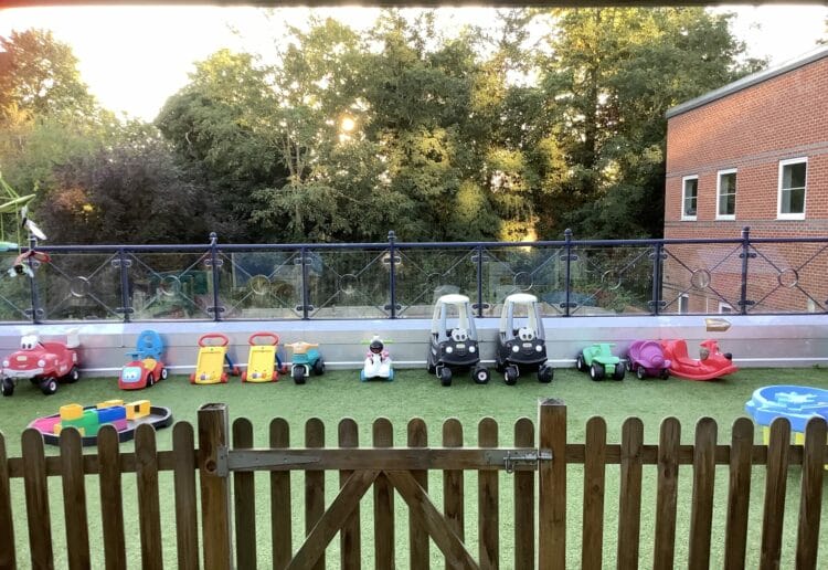 Children at Rainbow Day Nursery love to play outside in the garden. People with babies' all weather suits to donate to the group, can help more children experience outdoor activities. Picture: Rainbow Day Nursery