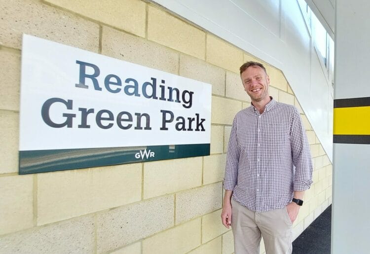 Cllr Jason Brock at the launch of Reading Green Park station on Thursday, May 25 Picture: Jason Brock
