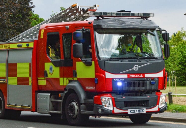 The fire which broke out in the open near Southcote has been brought under control. Picture: Steve Smyth