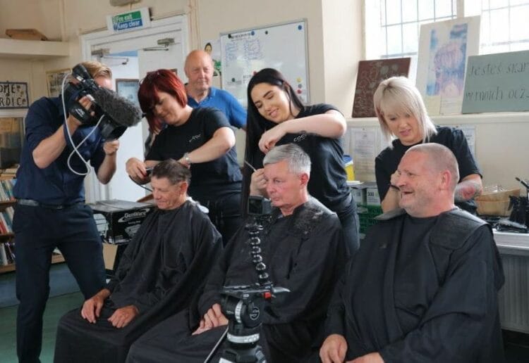 Clients of the charity CIRDIC haircuts at a pamper day in collaboration with More Lord London at the charity centre at St Saviours Church Hall in Coley. Image: CIRDIC.