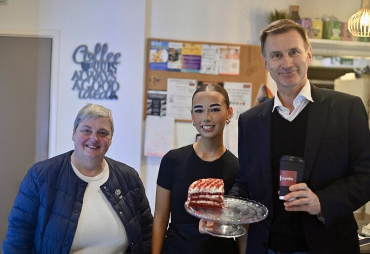 Jeremy Hunt visited Woodley Pets and Crumbs during a walk round the Crockhamwell Road shopping precinct. Local media was not invited Picture: Wokingham Conservatives