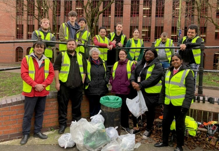 Volunteers have been litter picking across Reading town centre Picture: Reading Borough Council/Reading BID