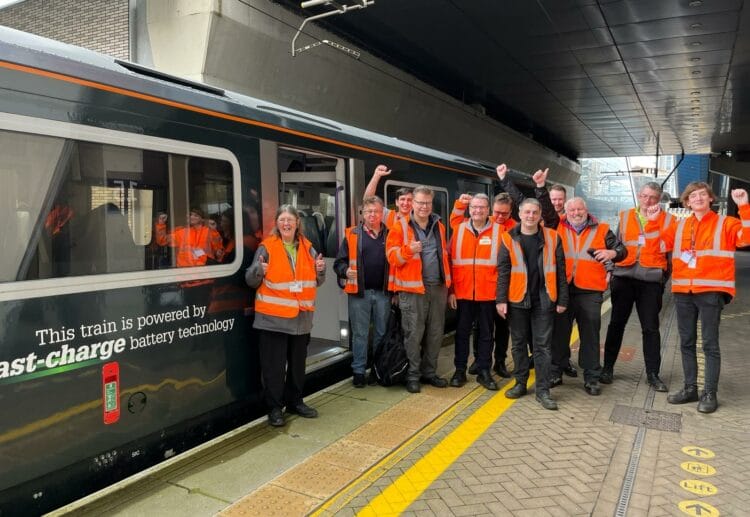 GWR says that its FastCharge battery-powered engine could be on track to break records for distance covered without charging or assistance from other fuel. Picture: Great Western Railway