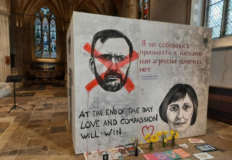 An art installation at Dorchester Abbey, called CELL, invites visitors to experience three minutes of Alexei Navalny's 28 year incarceration and to reflect on how we use our time. Picure: Dorchester Abbey, Docese of Oxford