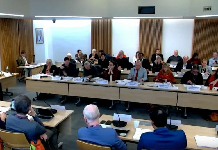 The full Reading Borough Council meeting to set the budget for 2024/25. Credit: Reading Borough Council.