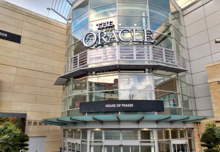 The ground floor of House of Fraser will become Hollywood Bowl at The Oracle Riverside in Reading. Credit: James Aldridge, Local Democracy Reporting Service.