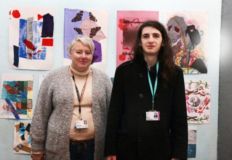 Activate Learning's Gayle Payne with student Benedict. Picture: Dijana Capan/DVision Images