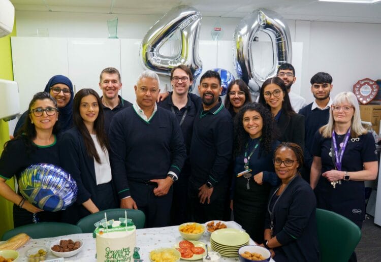 Specsavers Reading team with Ravi Bhardwaji fifth from left