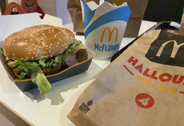 The Easter treats at McDonald's include a chicken McCrispy Deluxe, Halloumi fries, and a Creme Egg McFlurry Picture: Phil Creighton