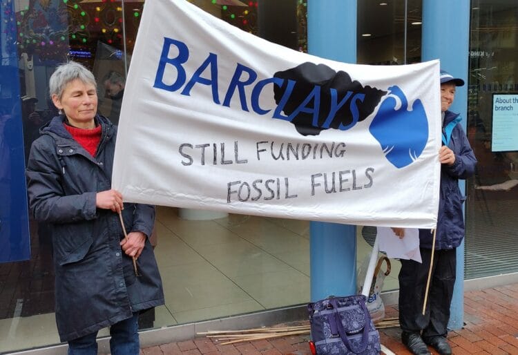 Extinction Rebellion campaigners are set to stage a protest in Broad Street today, where Barclays Bank is holding a net-zero "masterclass" event. Picture: Extinction Rebellion