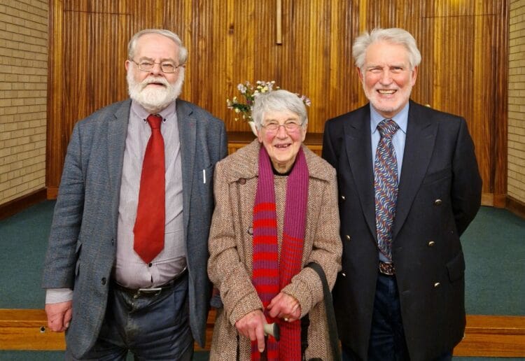 From left: David Cliffe, chairman of the History of Reading Society, Joan Dils, the group?s president, and Richard Bennett, chairman of Reading Civic Society
