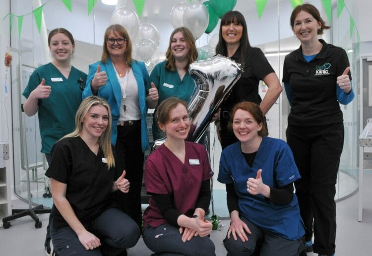 The "Vets Klinic" First Birthday Celebration held on Saturday in Woodley. The Vets Klinic team celebrate. Picture: Steve Smyth