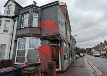 Second Reading building targeted with paint in vandalism incident