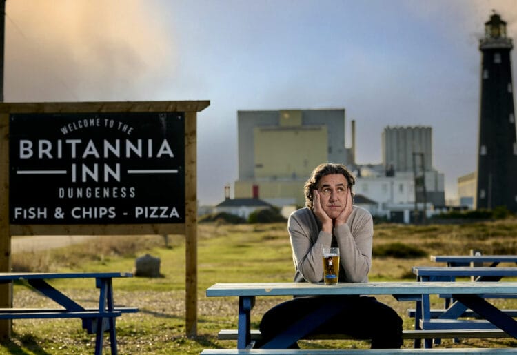 Micky Flanagan is in Dungeness in this photo, but he's coming to The Hexagon later this month