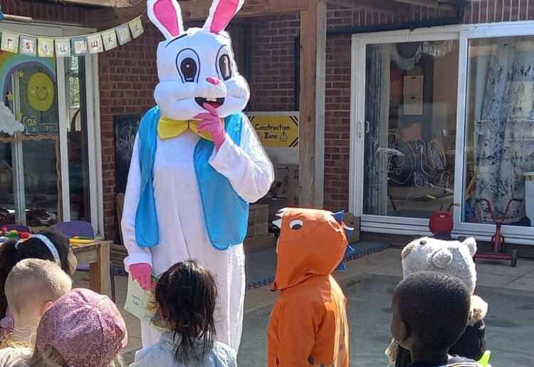 Signature at Caversham brought the Easter Bunny to Orchard Day Nursery for a seasonal event