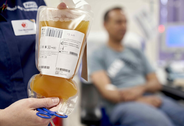 The NHS is celebrating blood plasma donors and appealing for more to come forward as it observes Plasma Donation Week. Picture: Edward Moss Photography, via the National Health Service