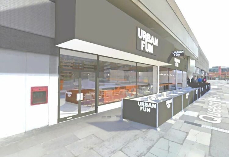 CGIs showing what Fun Box could look like in Broad St. Mall