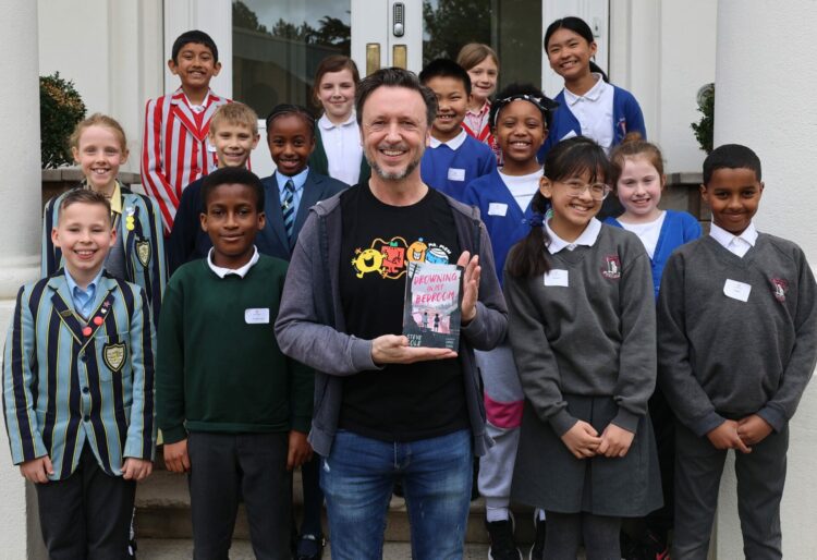 Youngsters from eight schools were able to enjoy a meet the author event with Steve Cole, at Leighton Park School. Picture: Leighton Park School.