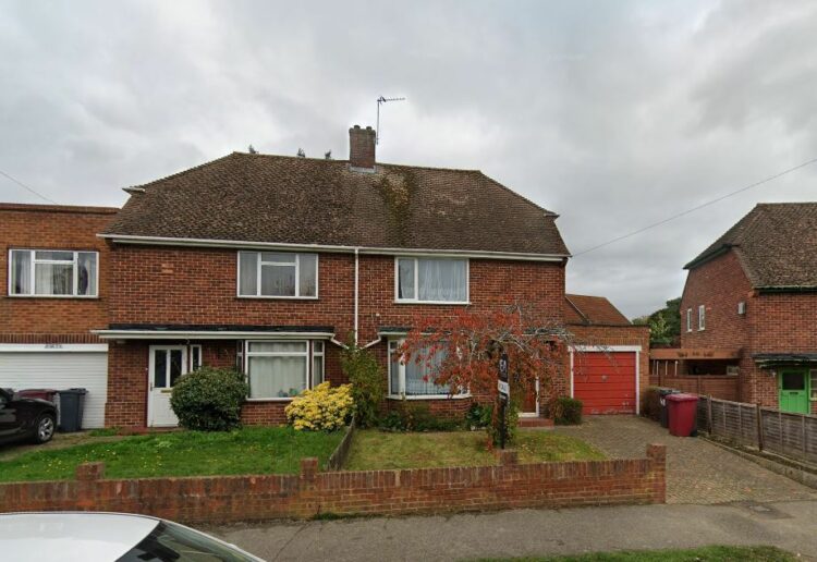 The semi-detached home in Knights Way, Emmer Green, subject of a plan to replace the garage with a two-storey extension Picture: Google Maps