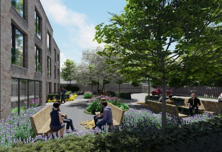 A CGI of what amenity space could look like at the project for 23 apartments in Silver Street, Reading. Credit: Studio NQ.
