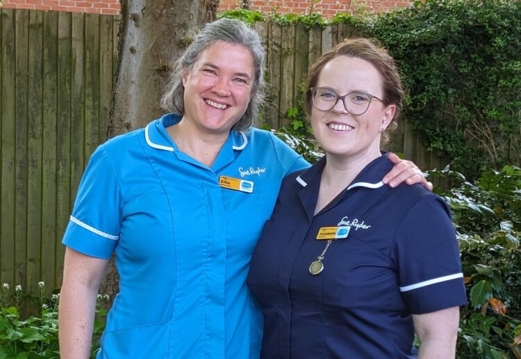Annabelle and Ellie, who work at Sue Ryder Duchess of Kent House Hospice