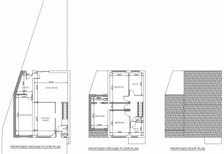 The floorplan for a project to add more living space and a bedroom at first floor level in a two storey extension to a house in Burcombe Way, Emmer Green. PIcture: iPlans