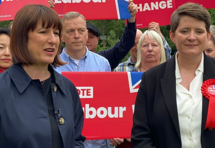 Labour's shadow chancellor Rachel Reeves with Reading West and Mid-Berkshire Labour candidate Olivia Bailey Picture: Phil Creighton
