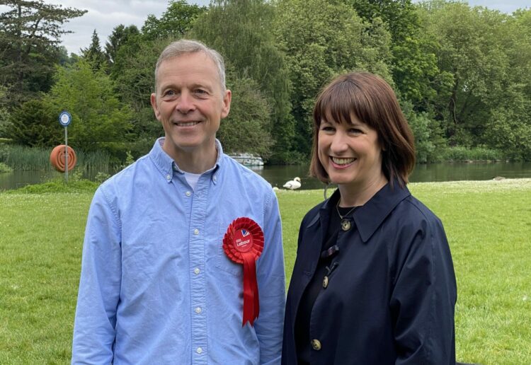 Reading East MP Matt Rodda with Labour's shadow chancellor Rachel Reeves Picture: Phil Creighton
