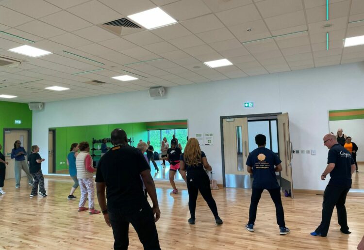 Participants taking part in the fitness session at the mental health wellbeing exercise event at Rivermead Leisure Centre. Picture: Local Democracy Reporting Service