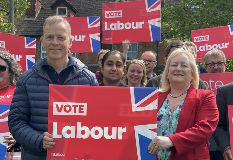 With Reading Borough Council leader Liz Terry, Matt Rodda launches his campaign for Reading Central at Kesington Park in West Reading Picture: Phil Creighton